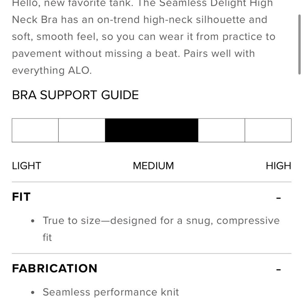 ALO Yoga Seamless Delight High Neck Bra - Picture 4 of 4
